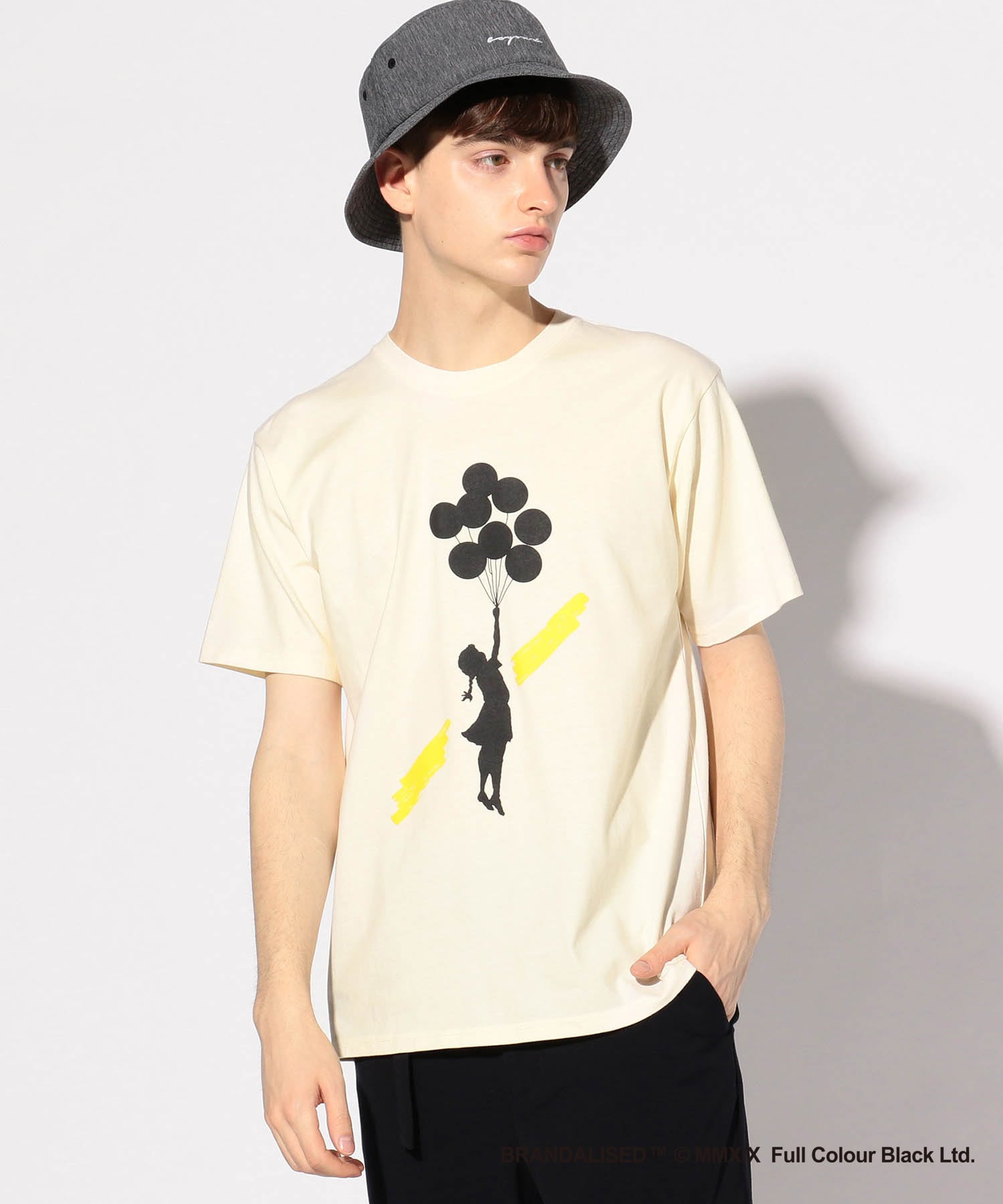 プリントTシャツ『バンクシー(or Banksy)&Jerusalem Balloon Girl+design』