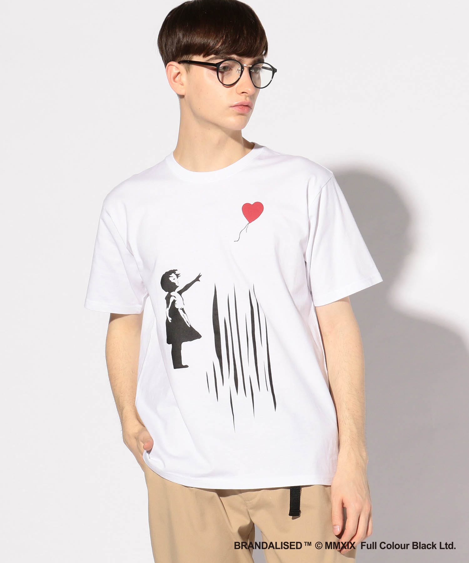 プリントTシャツ『バンクシー(or Banksy)&Balloon Girl+design』
