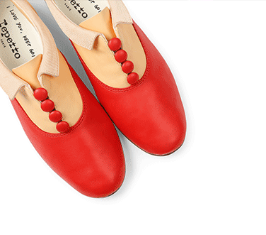 Zizi oxford shoes by SIA Goatskin Red and Nude