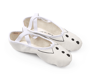 Soft ballet shoes by SIA Lambskin Black and White