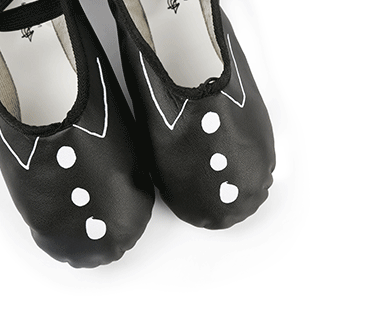 Soft ballet shoes by SIA Lambskin Black