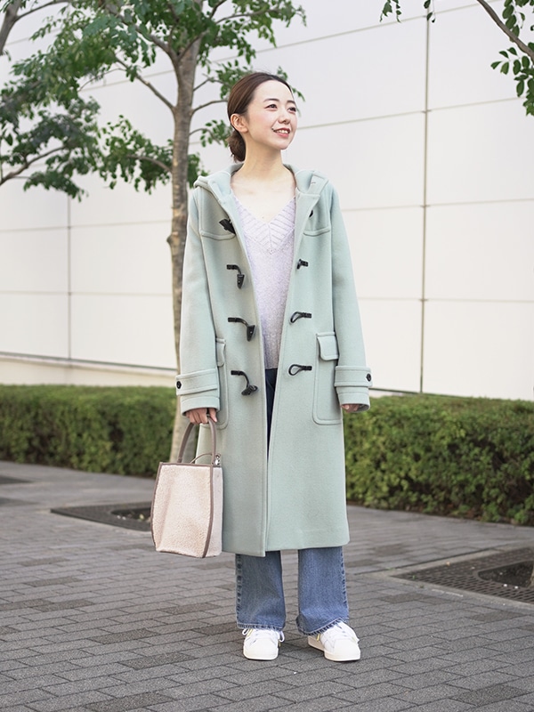 トゥモローランド　ＢＡＬＬＳＥＹ　水色のフェルト風コート (美品）